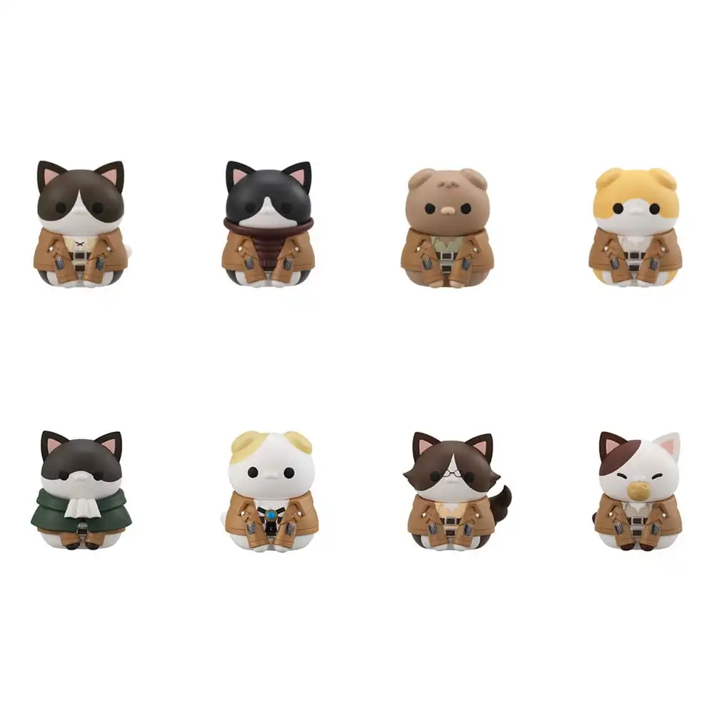 Attack on Titan Mega Cat Project Attack on Tinyan Trading Figures Gathering Scout Regiment danyan! 3 cm - 1 Unidade